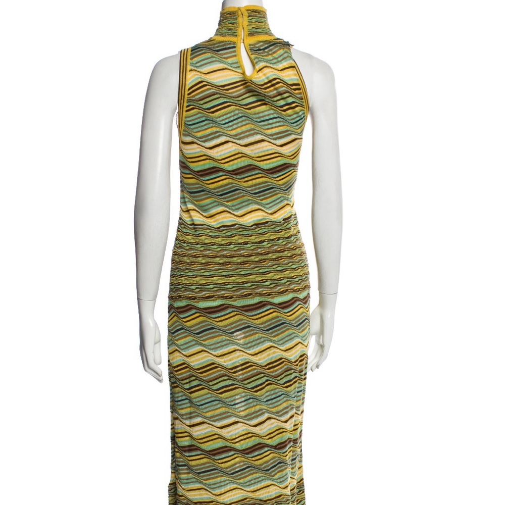GORGEOUS MISSONI MADE IN ITALY MIDI SLEEVELESS Turtleneck KNIT DRESS EUC SIZE 40 - Picture 3 of 6